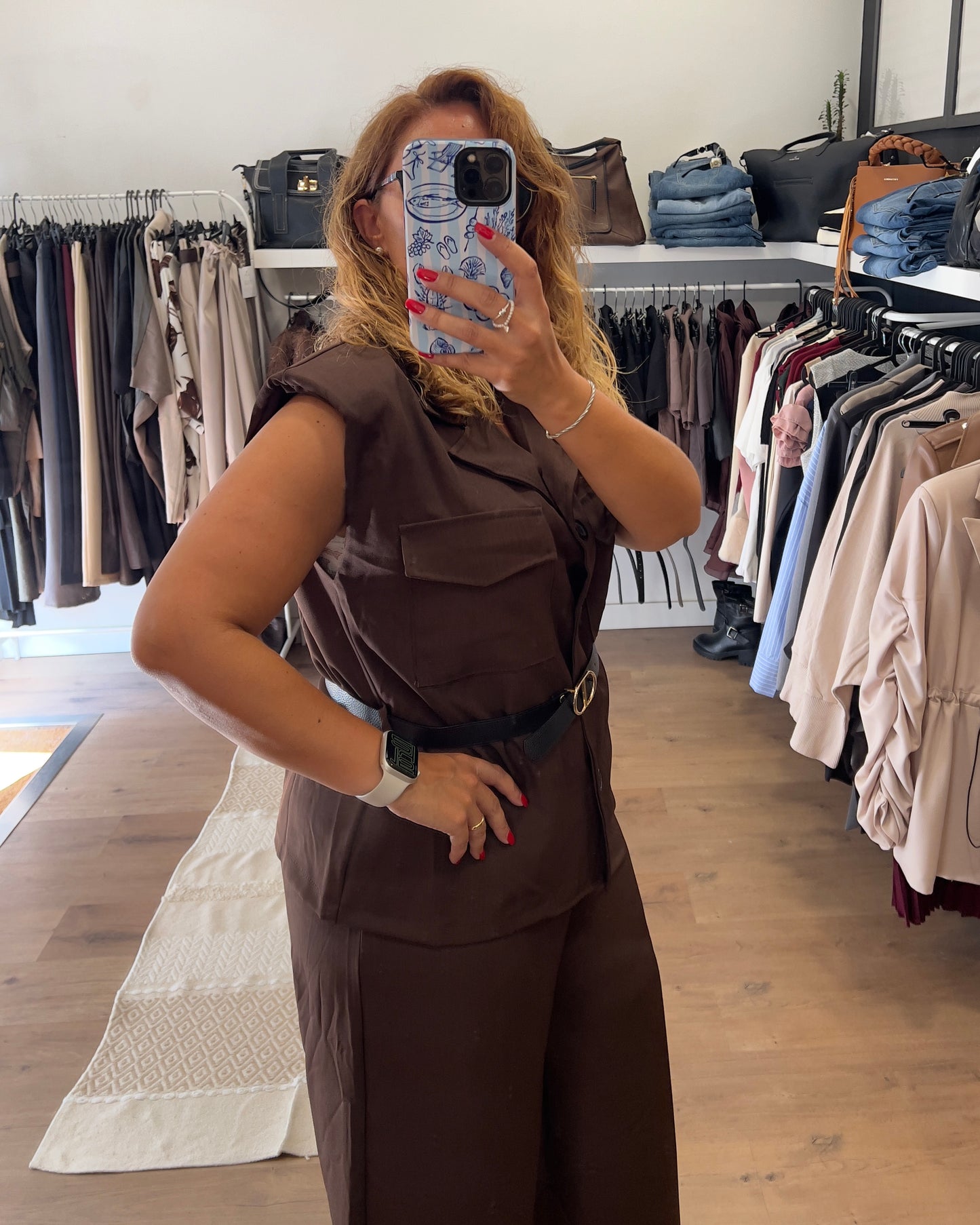 Fato oversize com colete