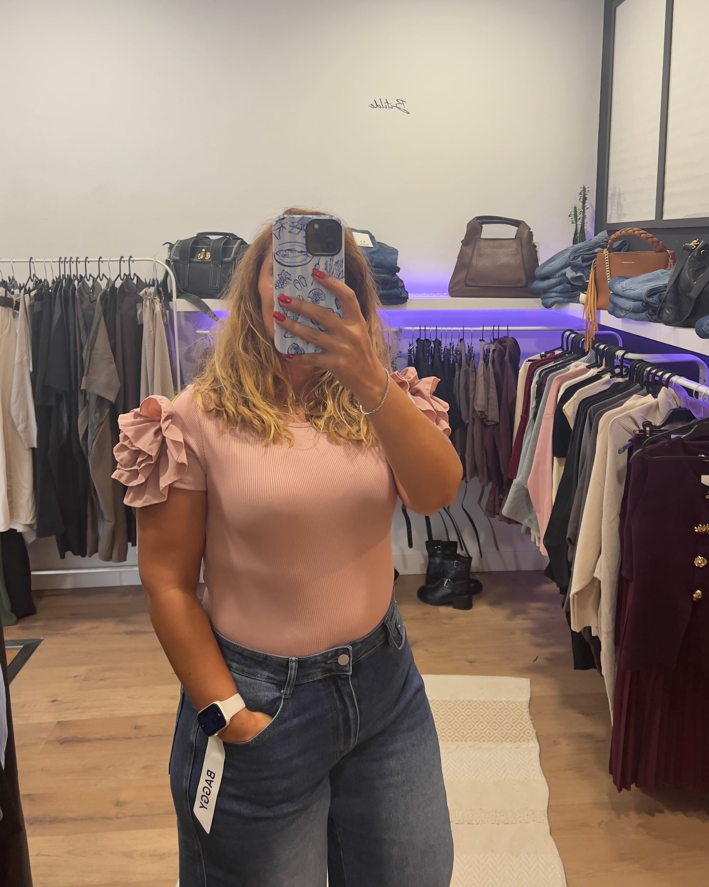 Body com manga de folho